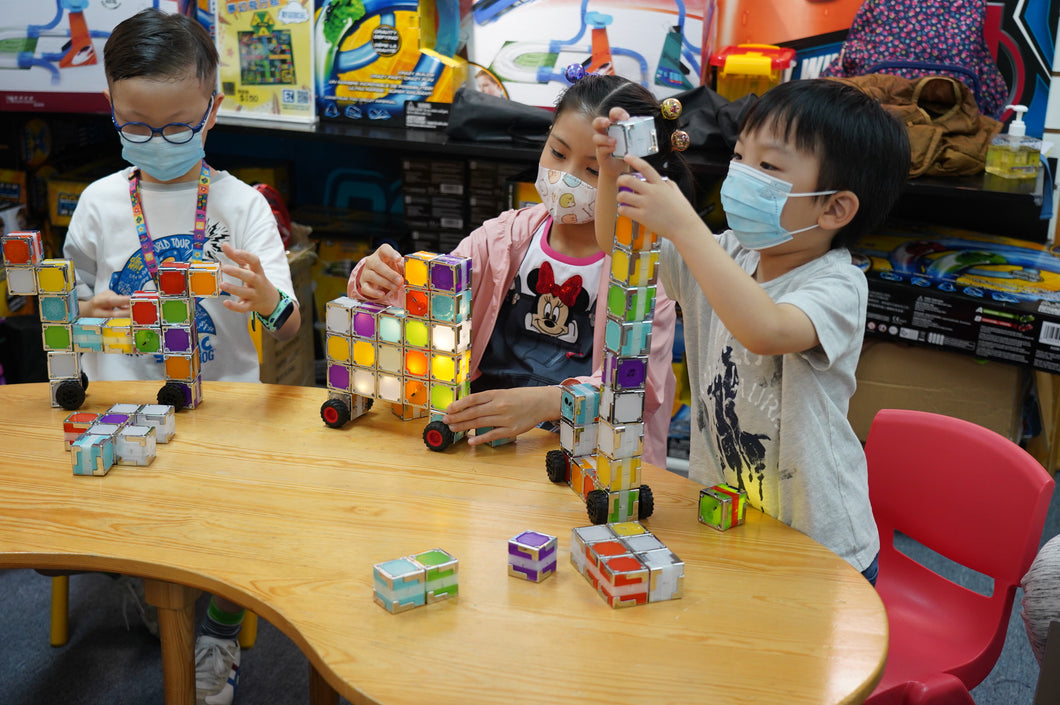 stem lesson children education stem toys magnetic electronic building bricks  STEM 課堂