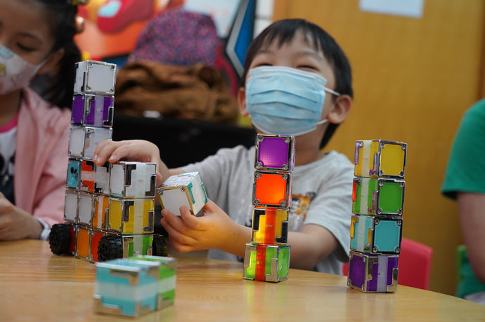 stem lesson children education stem toys magnetic electronic building bricks  STEM 課堂